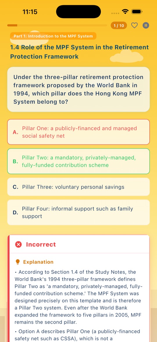 MPF Intermediary Exam practice