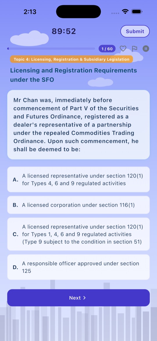 HKSI LE mock exam
