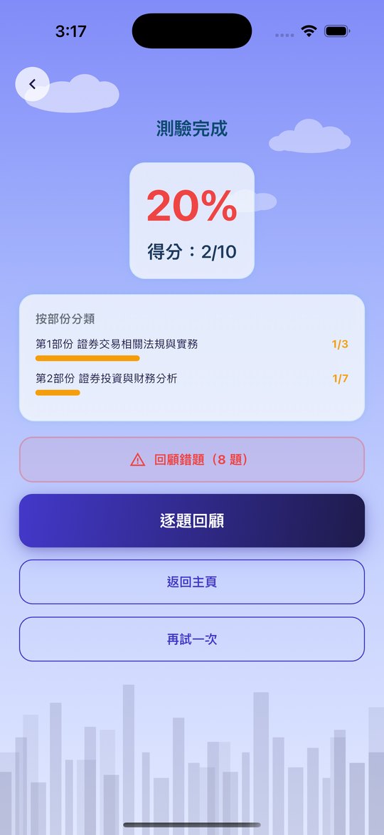 證券期貨資格測驗 成績分析