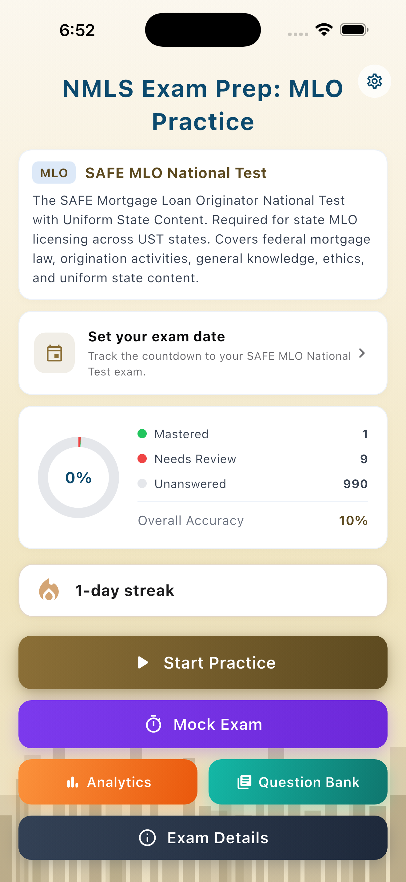 NMLS Exam Prep: MLO Practice screenshot
